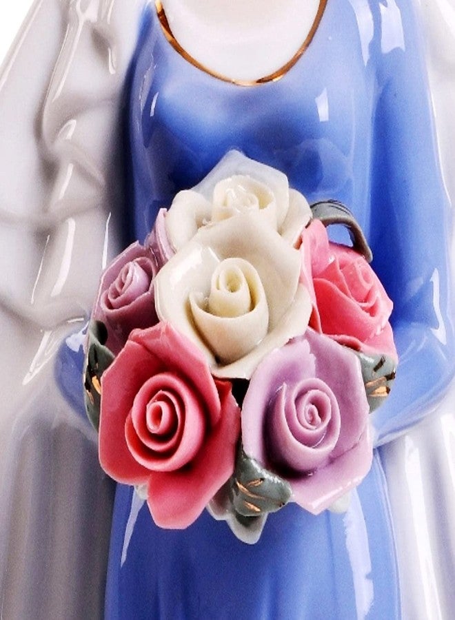 MTME Porcelain Figurine, Lady with Flowers, Memorabilia, Wedding Gifts, Statue Home Decor (You are The Best) - Image 4